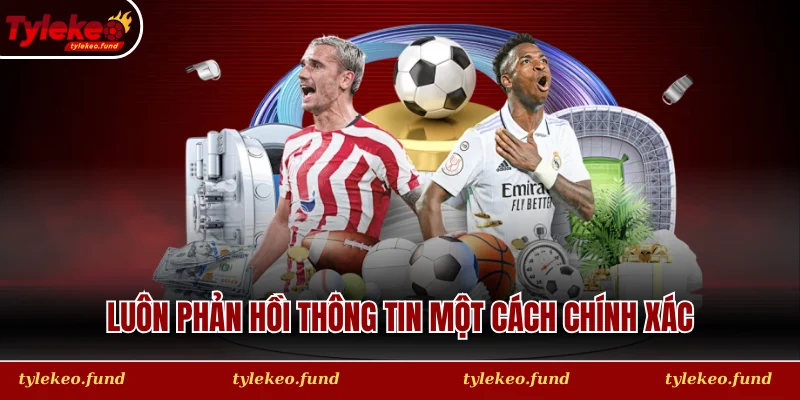 Luôn phản hồi thông tin một cách chính xác