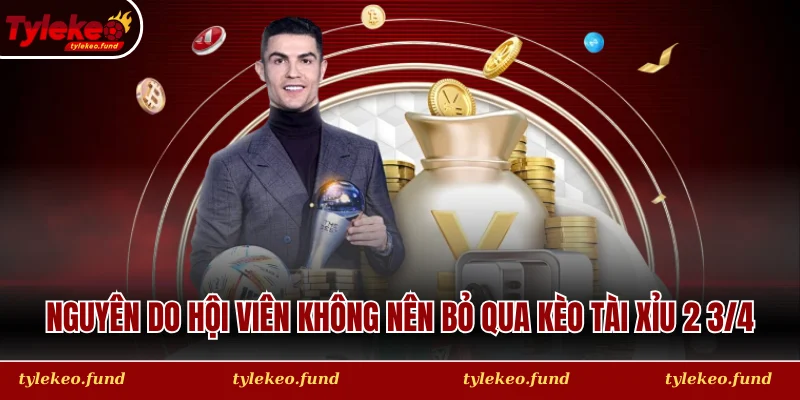 Nguyên do hội viên không nên bỏ qua kèo tài xỉu 2 3/4